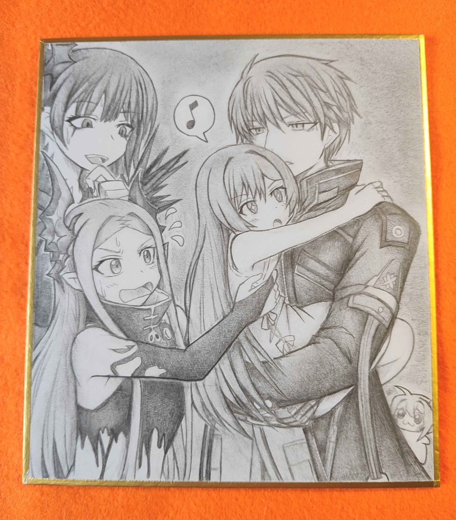 ヨハンから離れないオンリーワンの色紙イラスト 原画