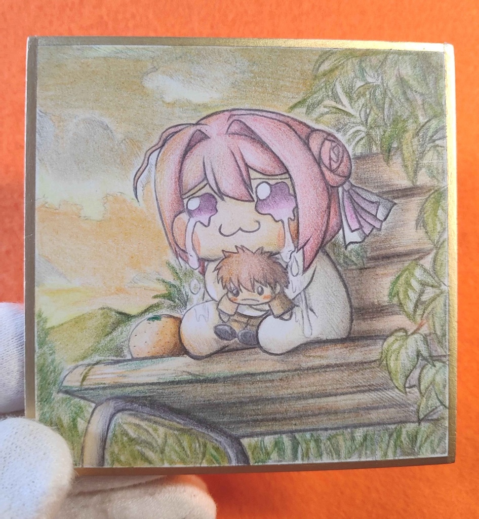 ずっと帰りを待つDoroの色紙イラスト 原画