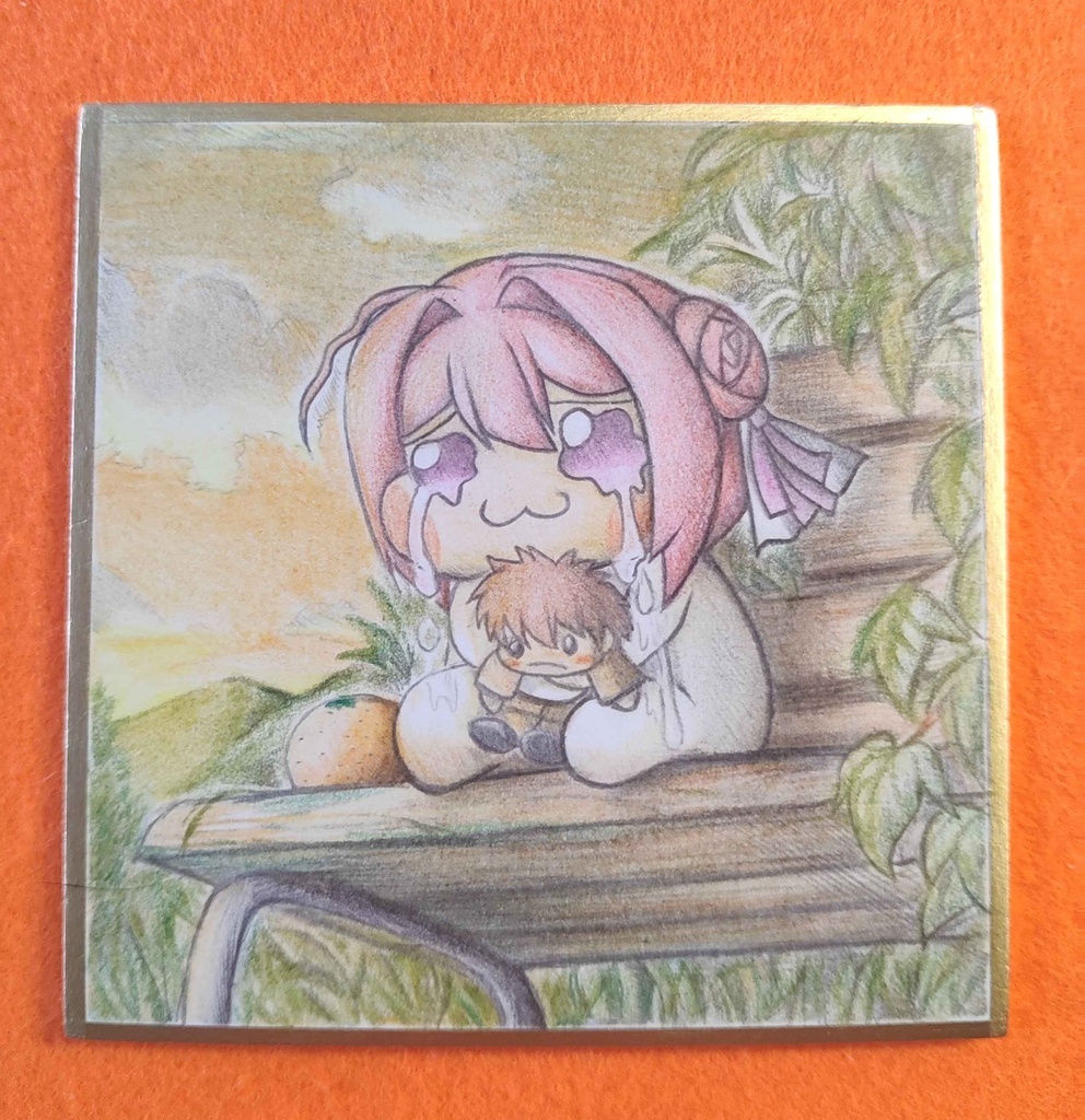 ずっと帰りを待つDoroの色紙イラスト 原画