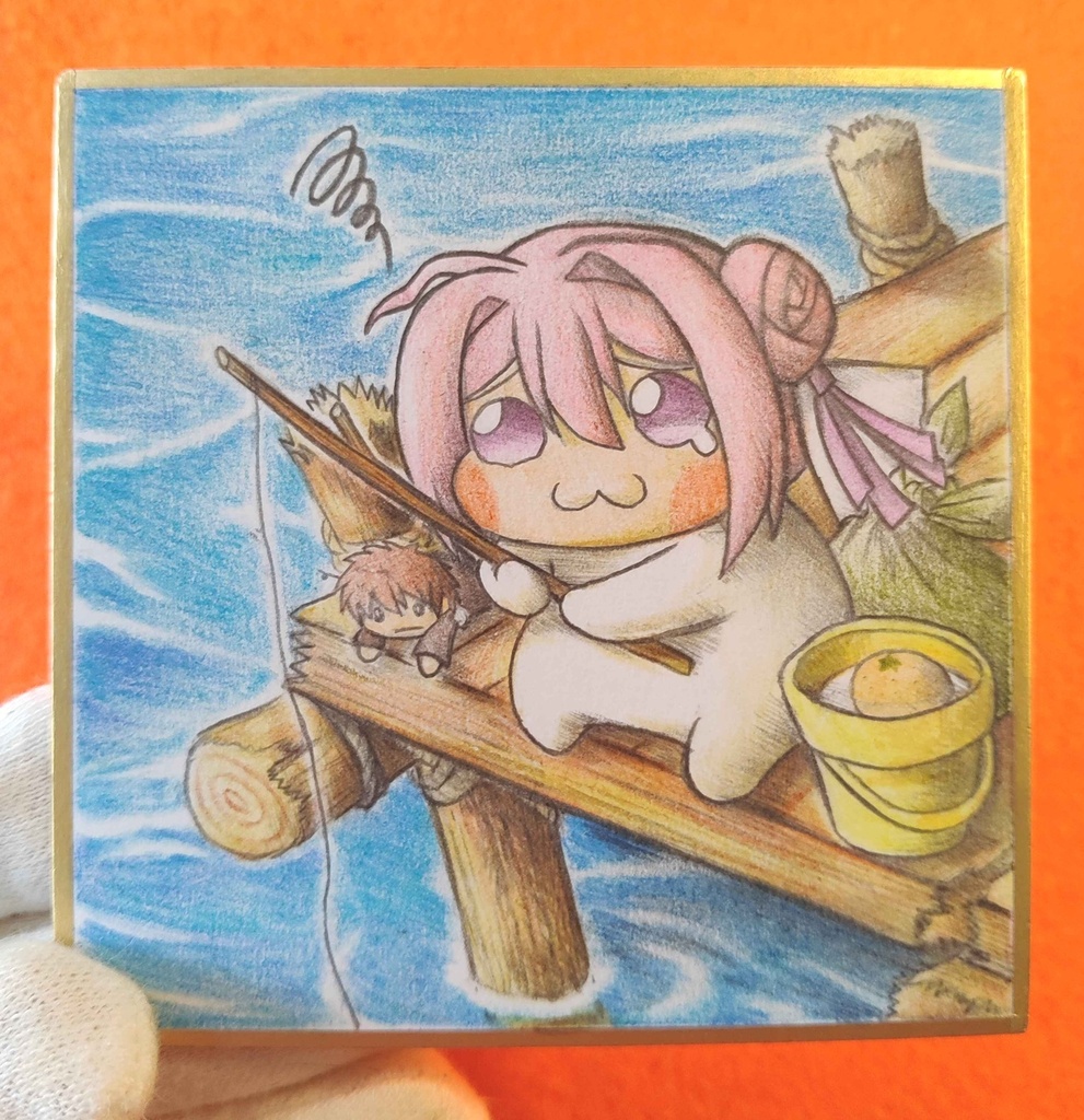 釣れてないDoroの色紙イラスト 原画