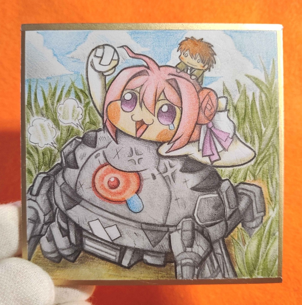 ラプチャーを仲間にしたDoroの色紙イラスト 原画