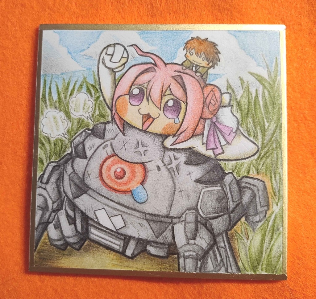 ラプチャーを仲間にしたDoroの色紙イラスト 原画