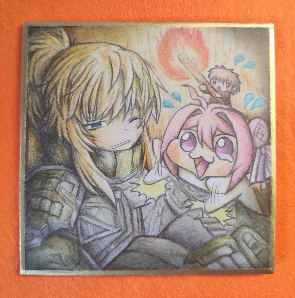 量産型ニケを見つけたDoroの色紙イラスト 原画