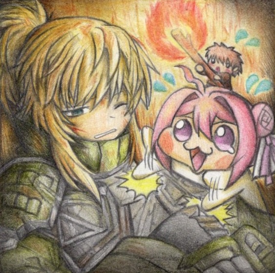 量産型ニケを見つけたDoroの色紙イラスト 原画