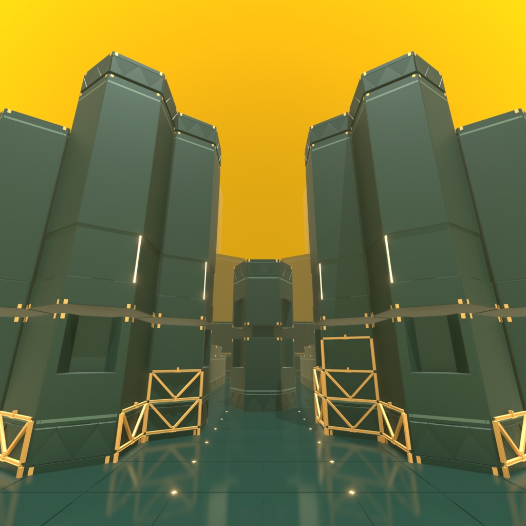【無料/Free】Blender用VR訓練所風3D背景モデル