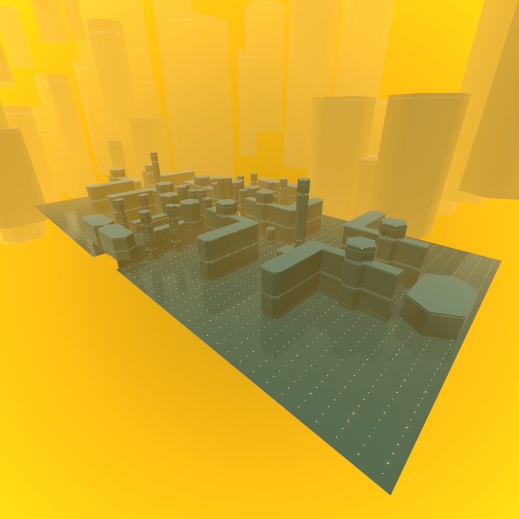 【無料/Free】Blender用VR訓練所風3D背景モデル