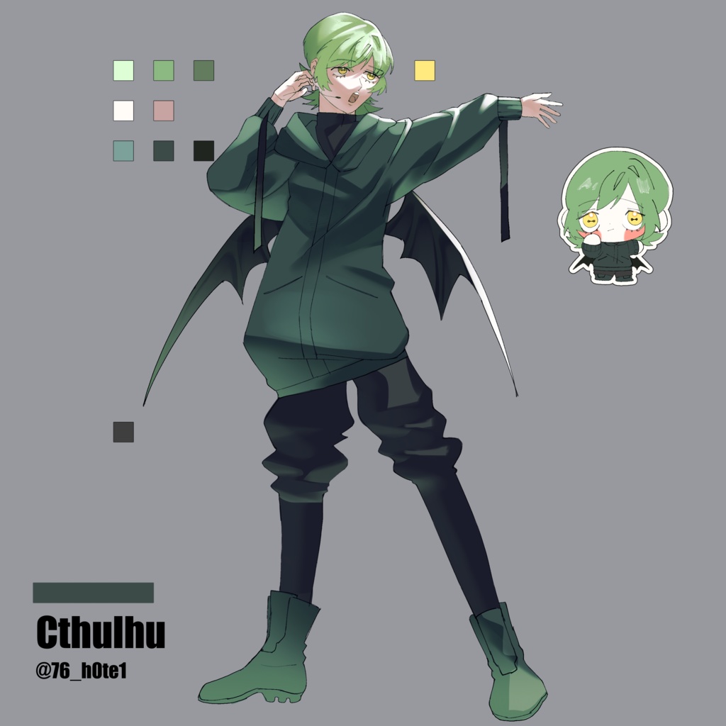 【立ち絵素材】クトゥルフ神話擬人化 / 男性アイドル