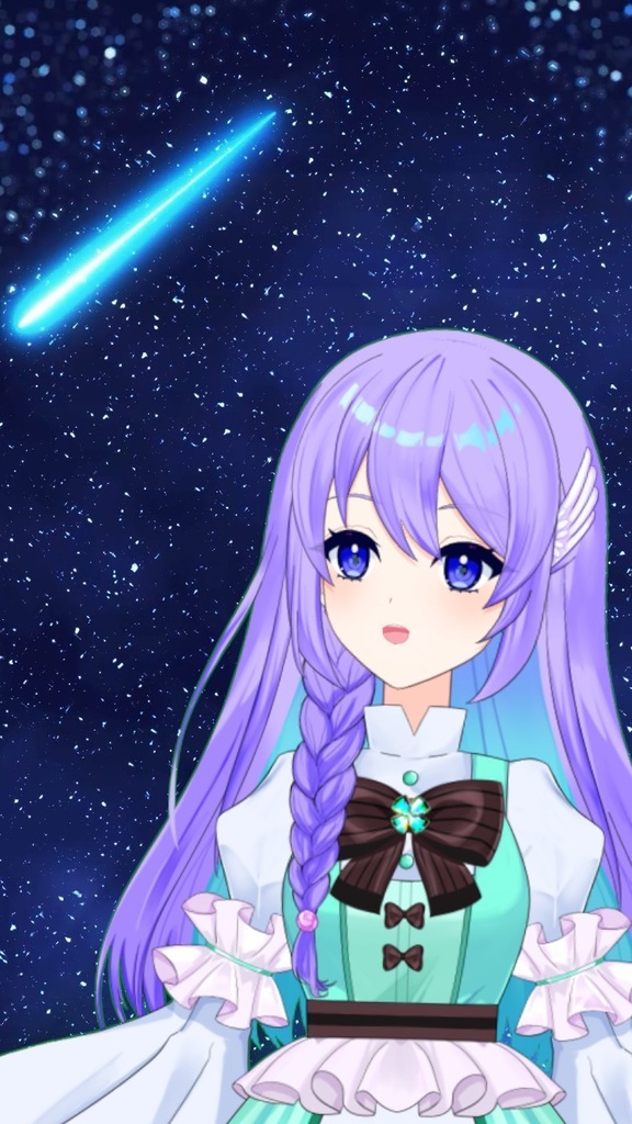 【縦型】【動く！】【配信背景】星降る夜のStella