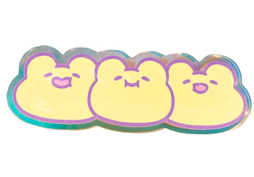 ゆるけろオーロラヘアクリップ