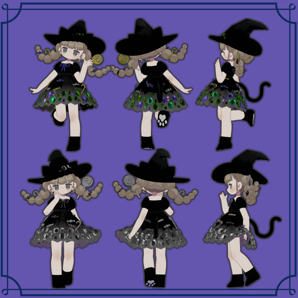 【キプフェル】宝石魔女のキャンディドレス【まめふれんず対応衣装】