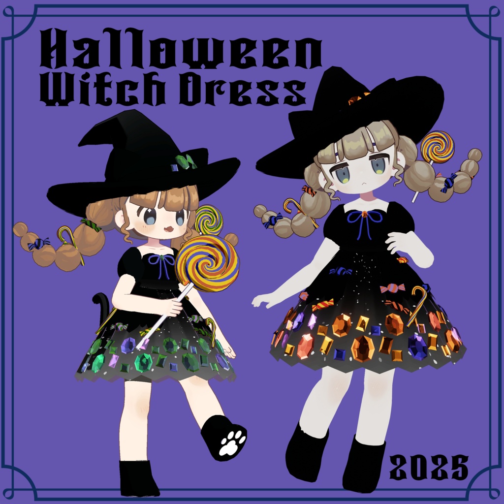 【キプフェル】宝石魔女のキャンディドレス【まめふれんず対応衣装】