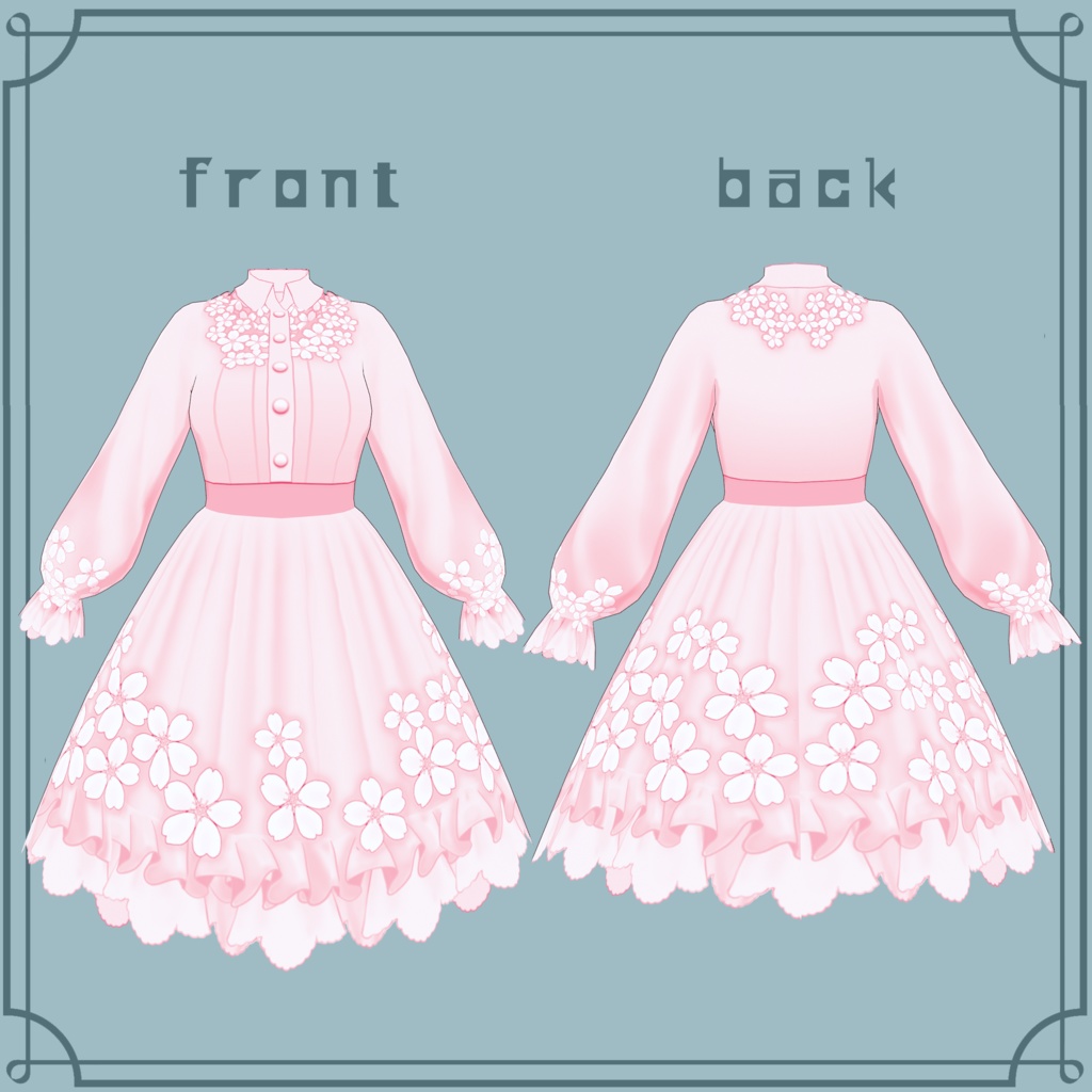 【VRoid衣装】桜ワンピース SAKURA one-piece - classical bloom
