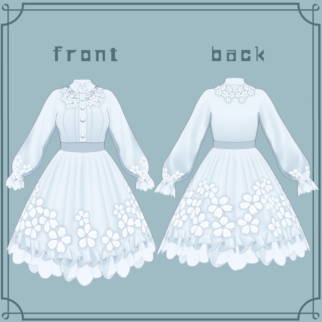 【VRoid衣装】桜ワンピース SAKURA one-piece - classical bloom