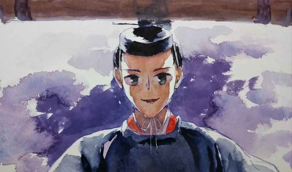 水彩原画 【生まれながらの将軍】