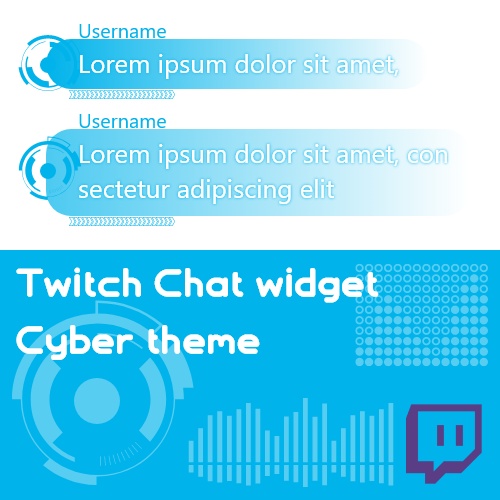 Cyber twitch chat widget