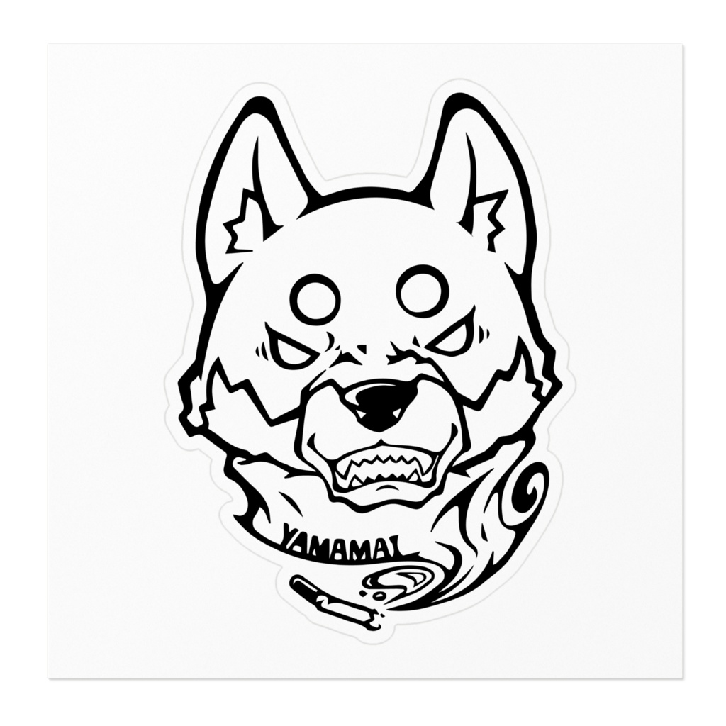 ぽんたステッカー 白