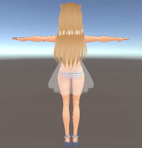 【VRoid用】レースビキニ サンダルセット