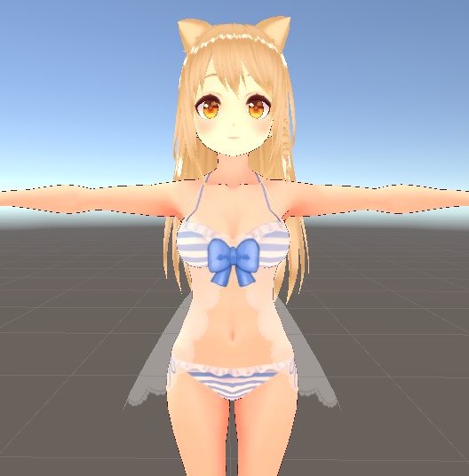 【VRoid用】レースビキニ サンダルセット