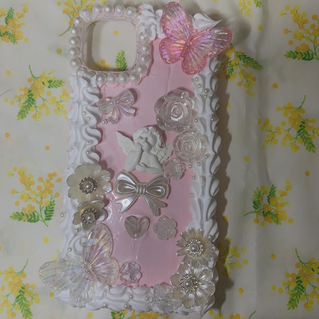 【1】スマホケース　iPhone14Pro　ピンク