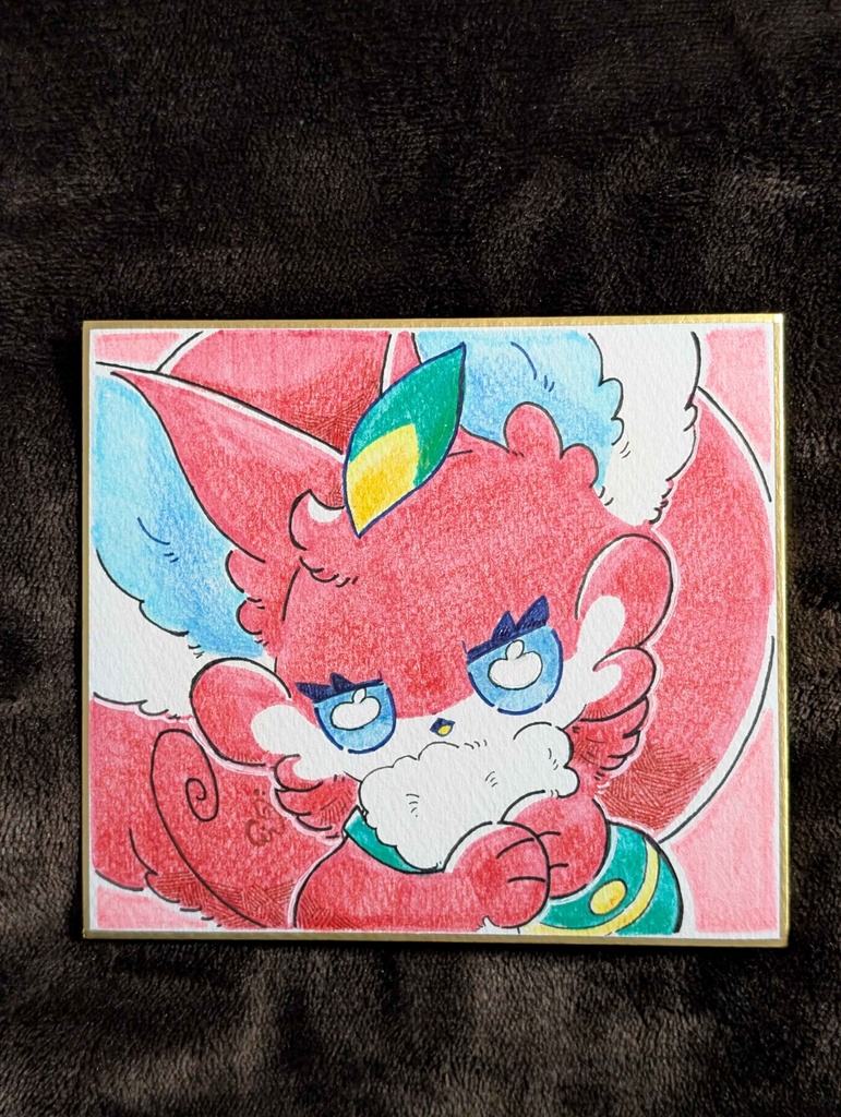 【ミニ色紙】りんごおりす