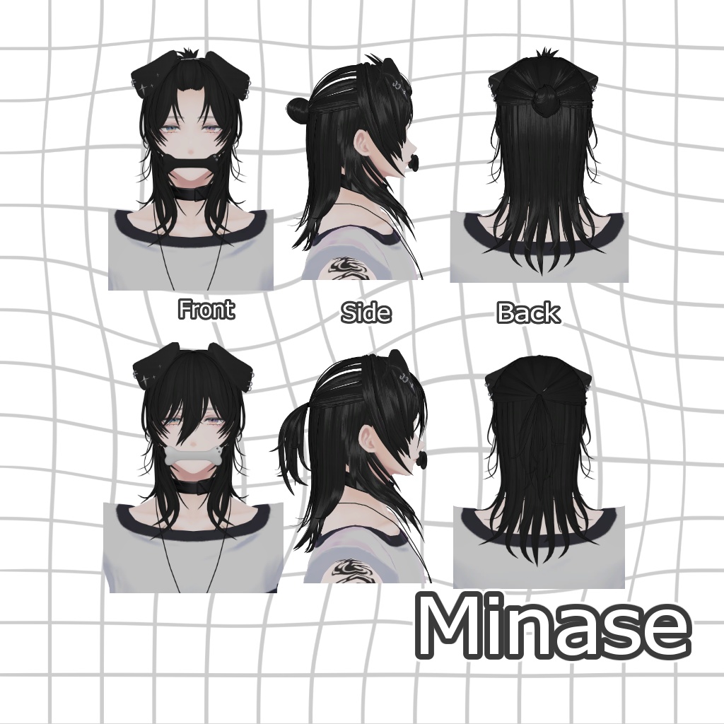 【7アバター対応】Pawff-Up Hair 【VRC Hair】