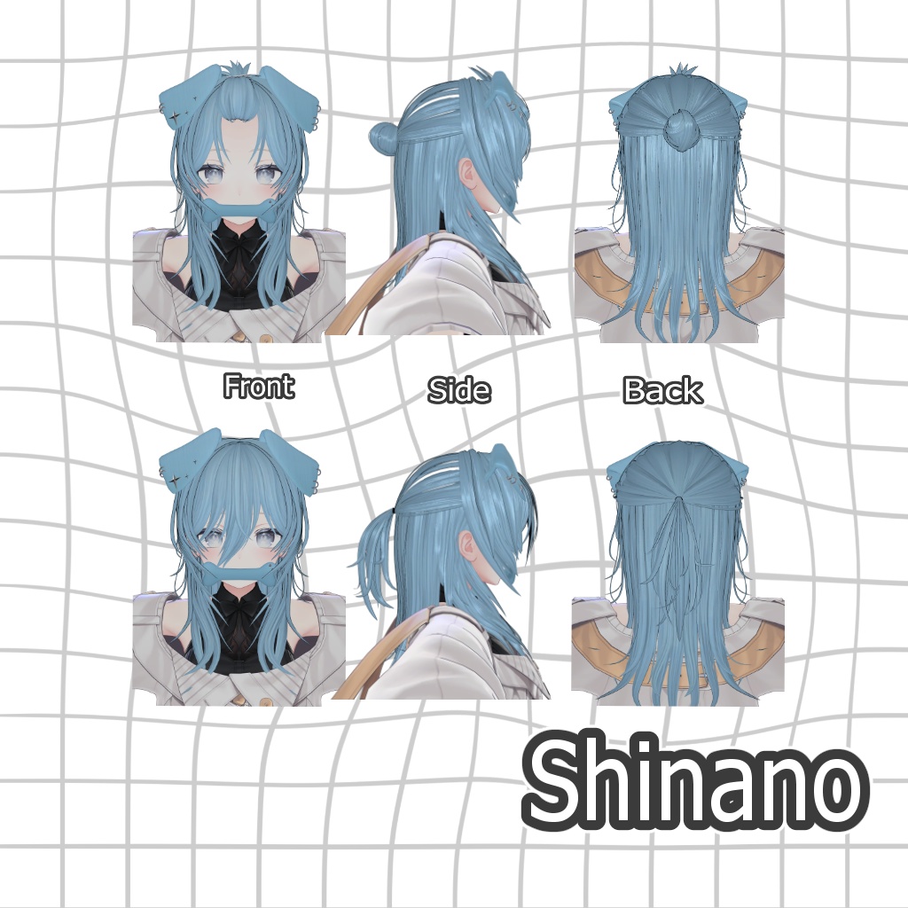 【7アバター対応】Pawff-Up Hair 【VRC Hair】