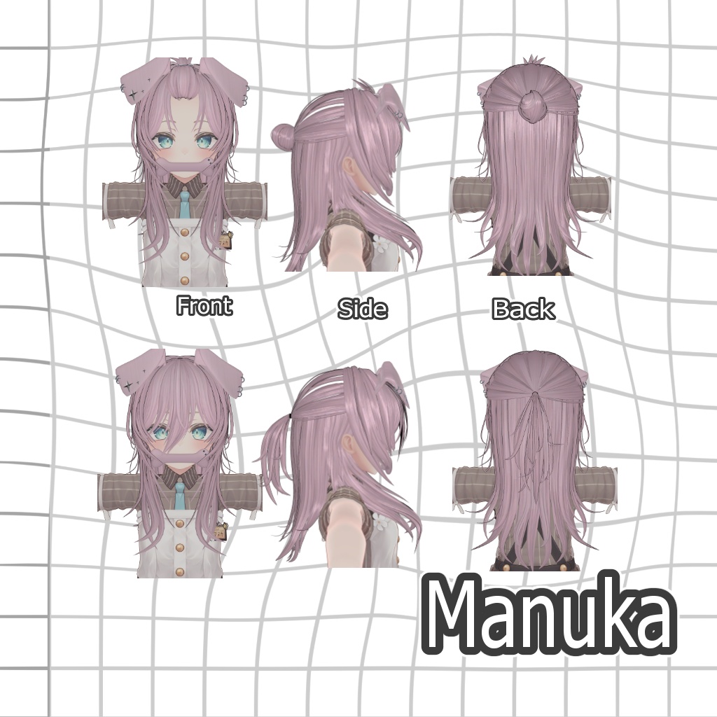 【7アバター対応】Pawff-Up Hair 【VRC Hair】