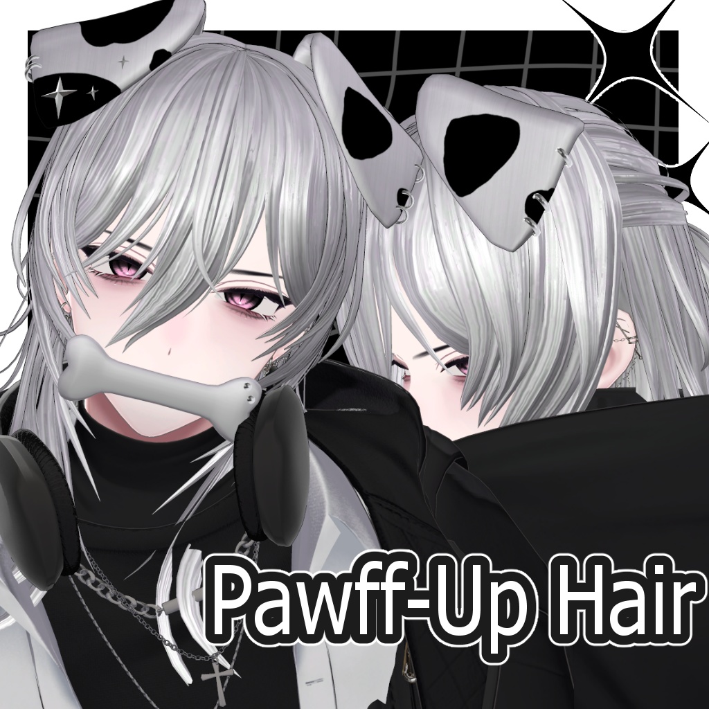 【7アバター対応】Pawff-Up Hair 【VRC Hair】