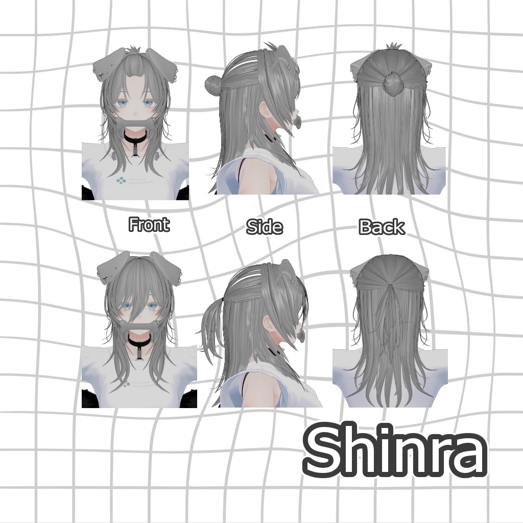 【7アバター対応】Pawff-Up Hair 【VRC Hair】