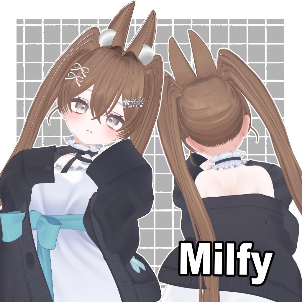 【7アバター対応】Bloomunny hair【VRC Hair】