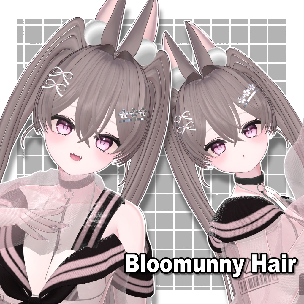 【7アバター対応】Bloomunny hair【VRC Hair】