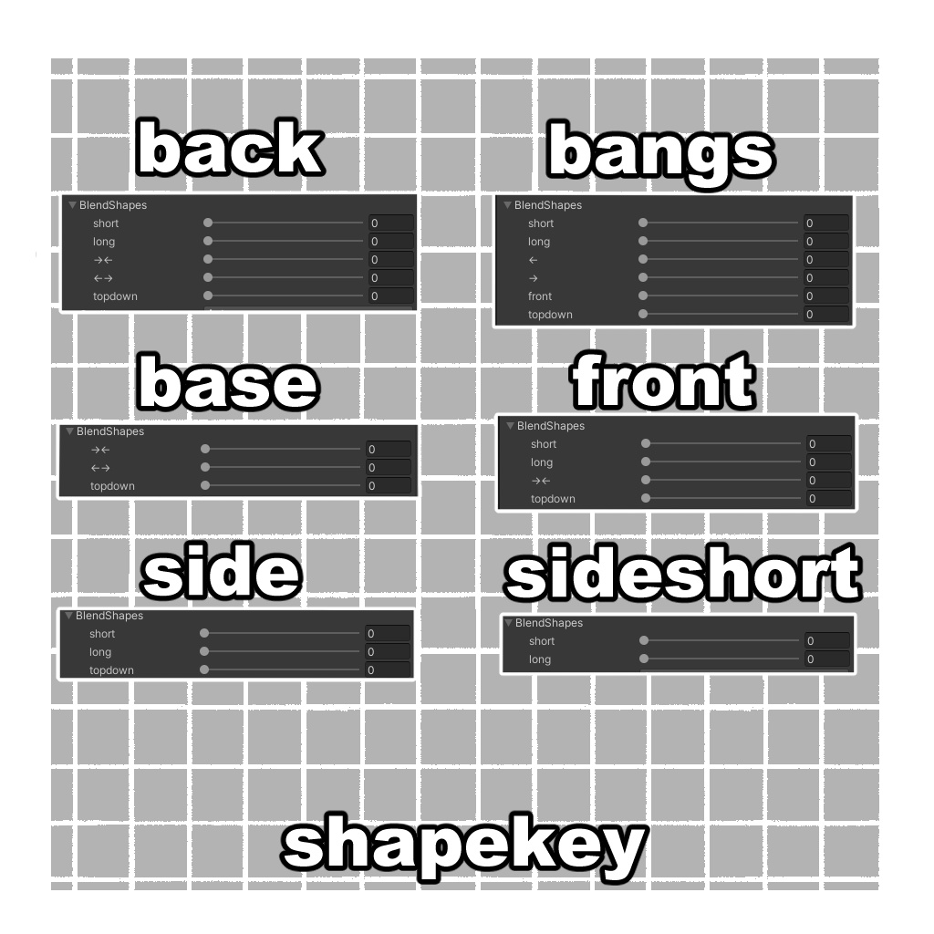 【7アバター対応】Bloomunny hair【VRC Hair】