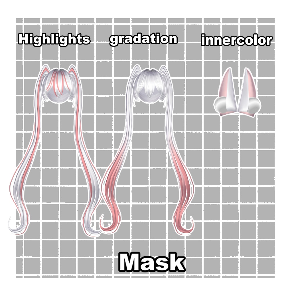 【7アバター対応】Bloomunny hair【VRC Hair】