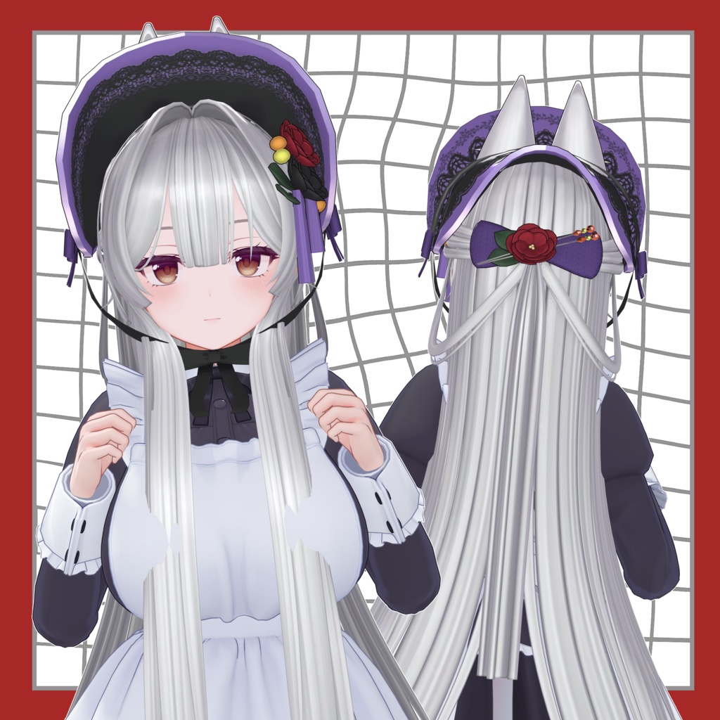 ♡SALE中♡【11アバター対応】konkonhalfup Hair 【VRC Hair】