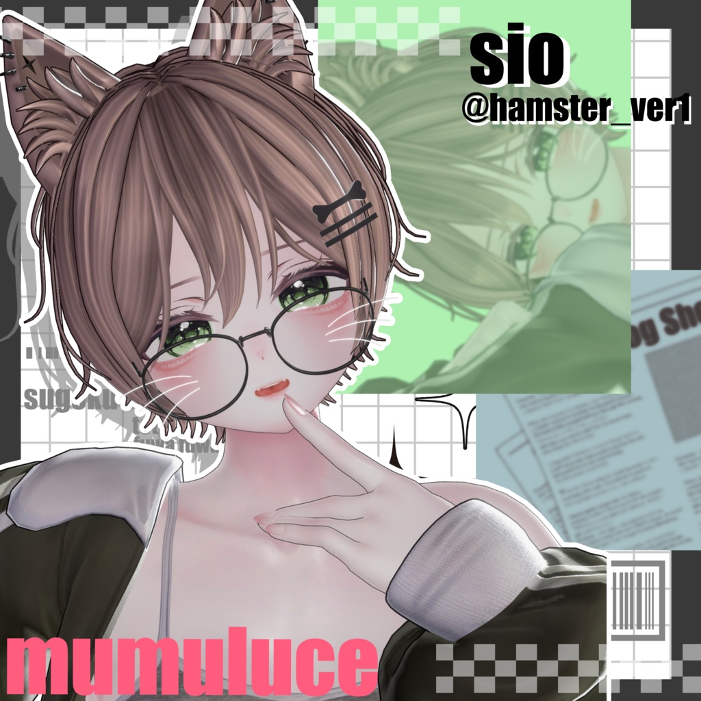 【20アバター対応】Sharp dog short Hair【VRC Hair】