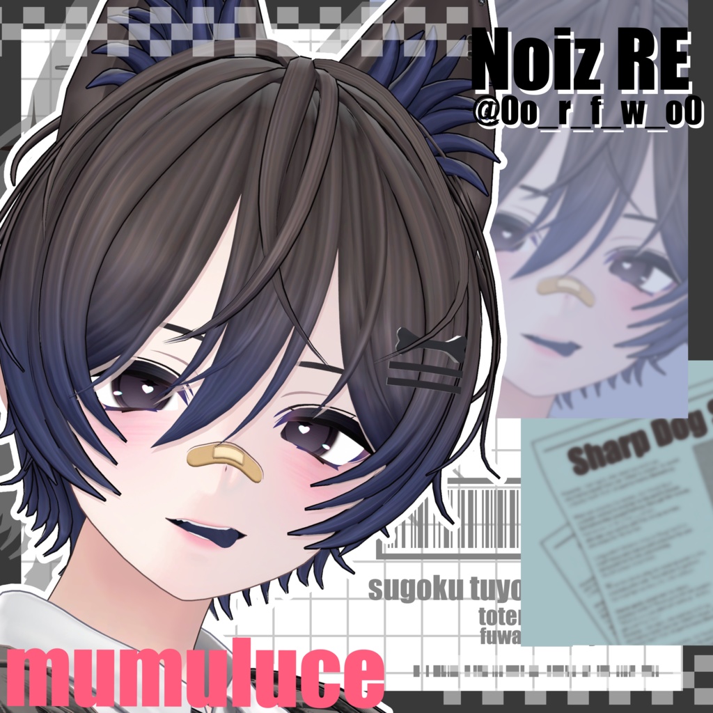 【20アバター対応】Sharp dog short Hair【VRC Hair】