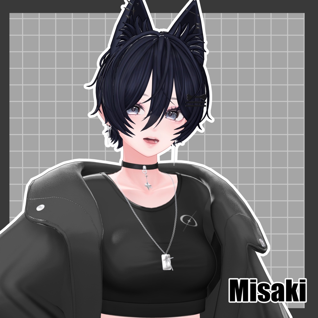 【22アバター対応】Sharp dog short Hair【VRC Hair】