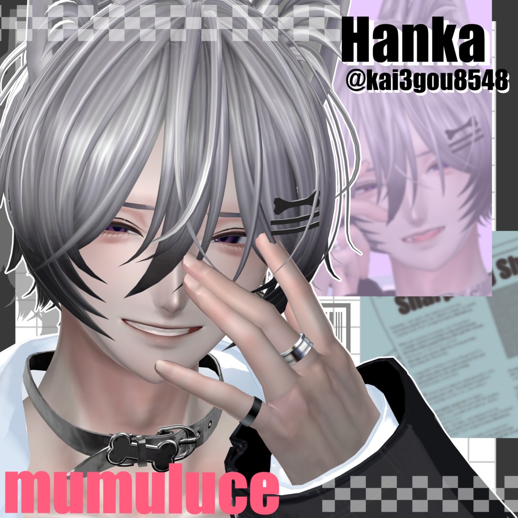 【20アバター対応】Sharp dog short Hair【VRC Hair】