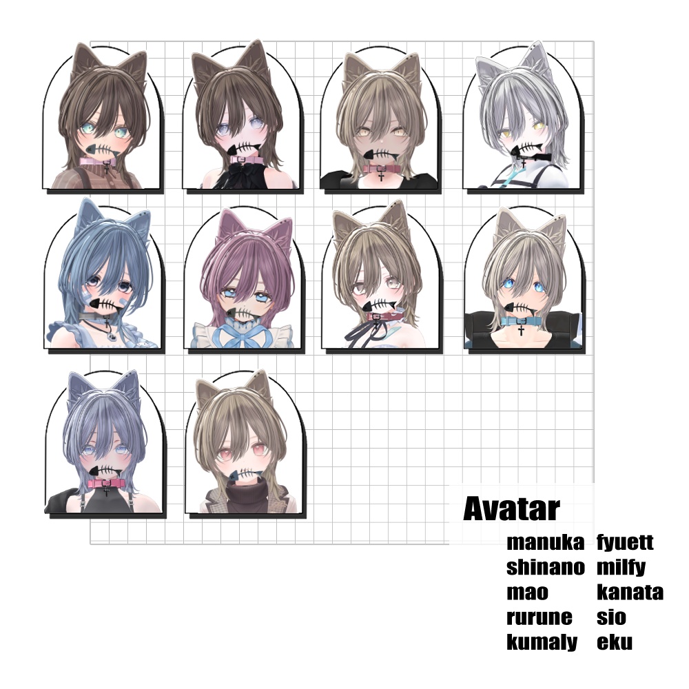 ♡SALE♡【21アバター対応】meromero wolf Hair【VRC Hair】