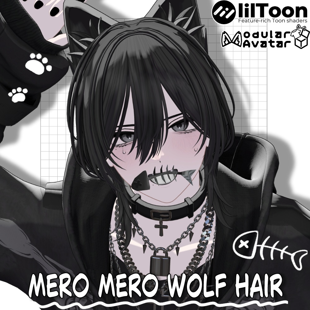 ♡SALE♡【21アバター対応】meromero wolf  Hair【VRC Hair】