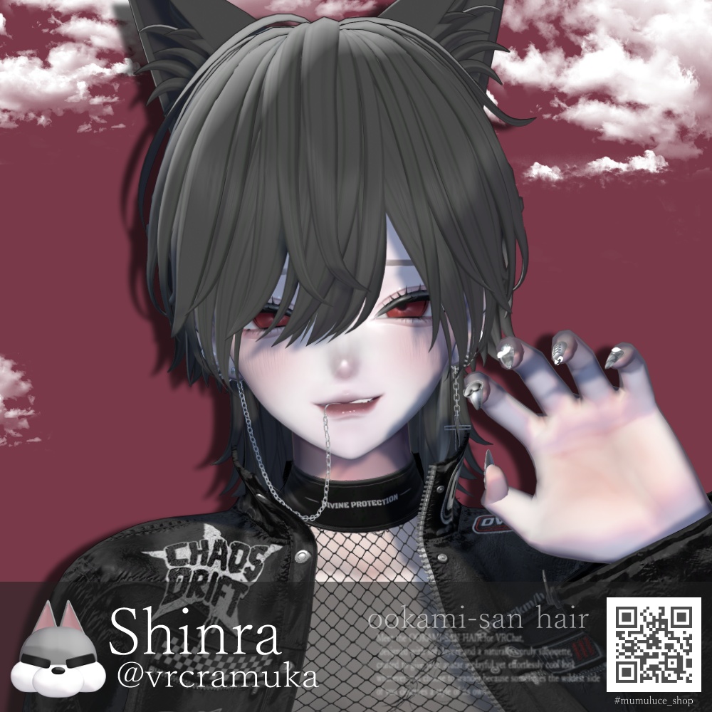【23アバター対応】ookami-san Hair【VRC Hair】