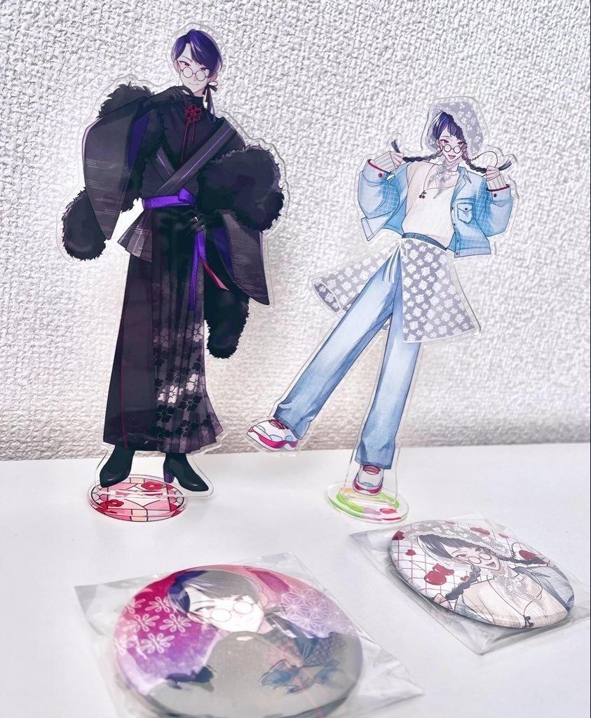 【非公式】殊玉 善治アクリルフィギュア、缶バッジ