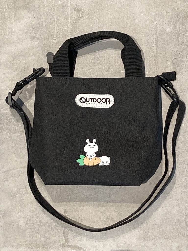 OUTDOOR×ヨッシースタンプうさぎ&くまさんコラボショルダーバッグ ※予約 2026年2/下旬発売予定