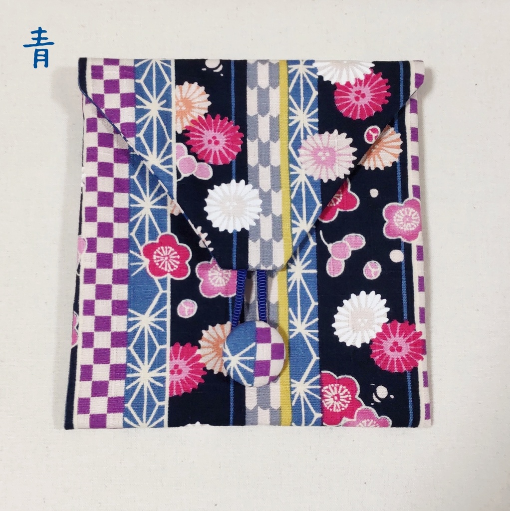 封筒型ポーチ*和柄ストライプ