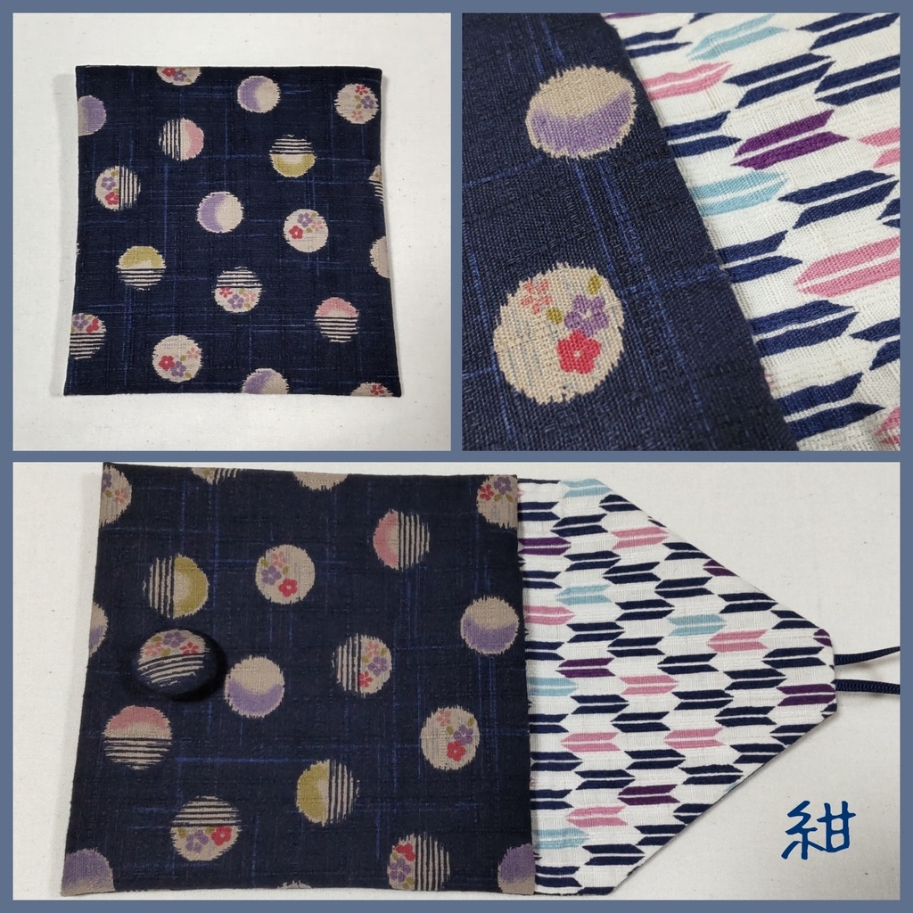 封筒型ポーチ*和柄水玉