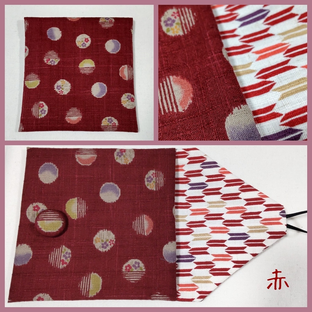 封筒型ポーチ*和柄水玉