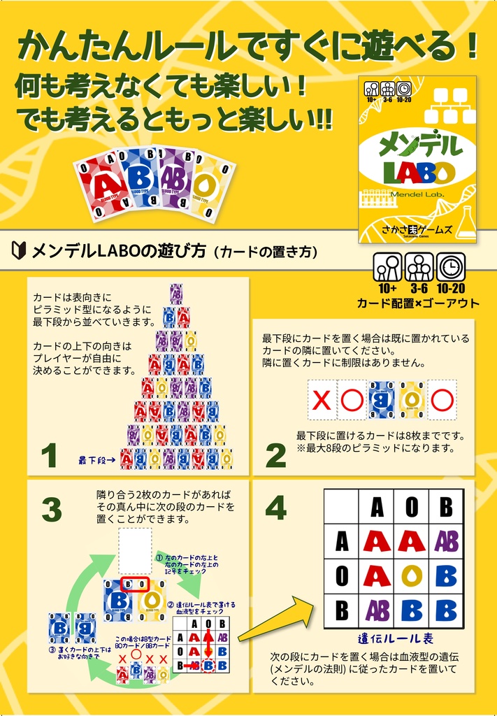 メンデルLABO(メンデルラボ)※ゲームマーケット2025秋再販バージョン