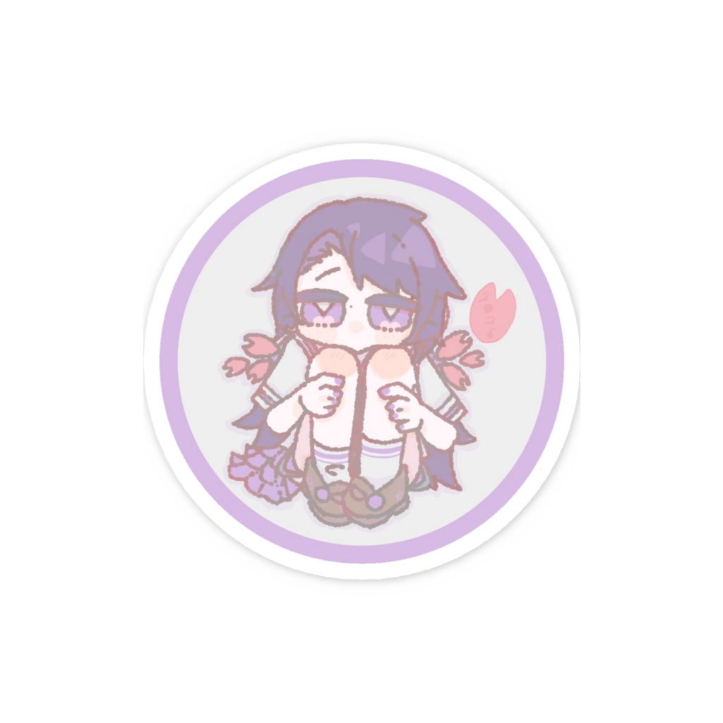 ステッカー(デザイン:橙の花)