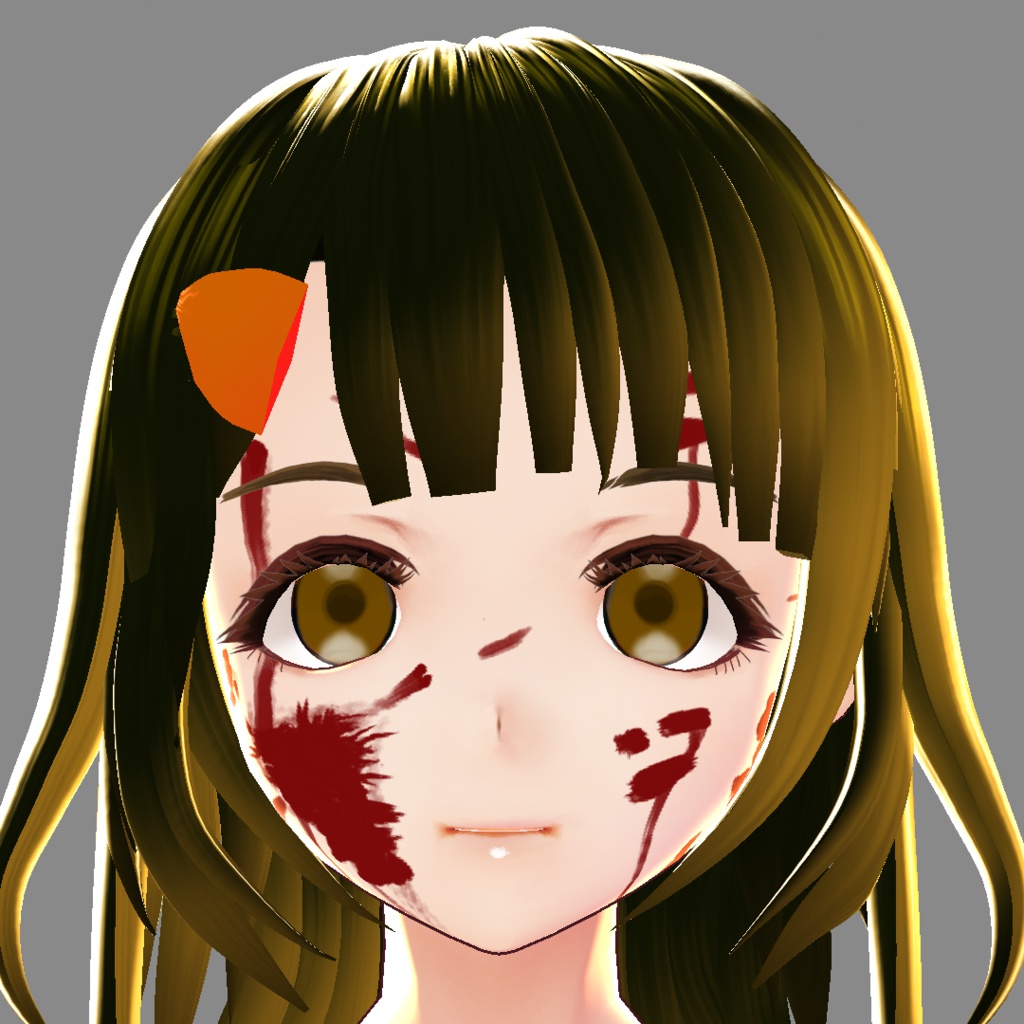 【VRoid用テクスチャ】血のりセット【制服・ワンピース・肌】