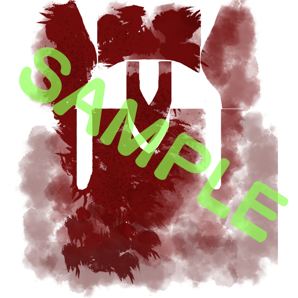 【VRoid用テクスチャ】血のりセット【制服・ワンピース・肌】